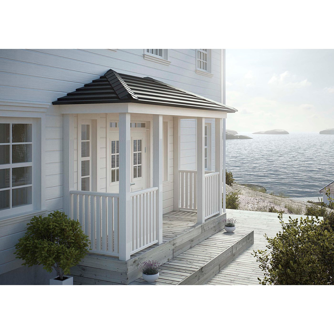 Monteringslist grundmålad 2400x65x20 Vit