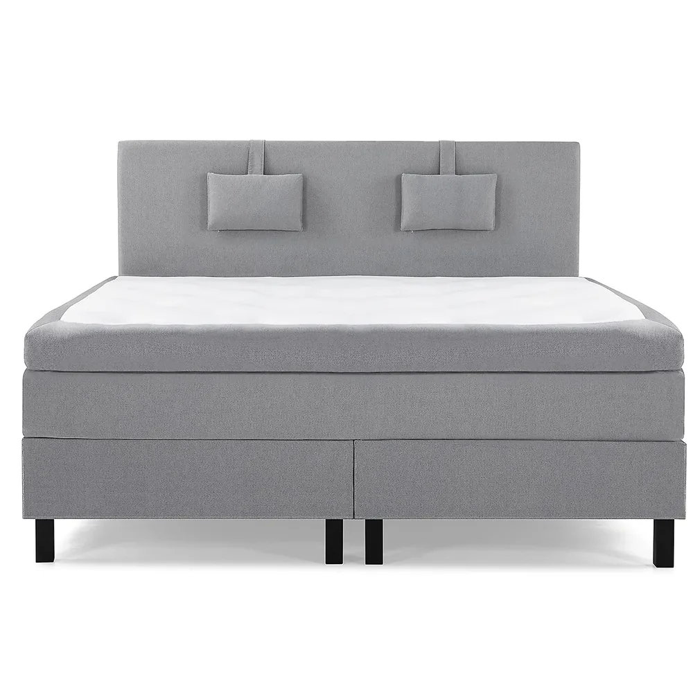 Lucky Komplett Sängpaket 180x200 Polyeter Slät Ljusgrå, Lucky Liten Nackkudde, Fast Polyeter