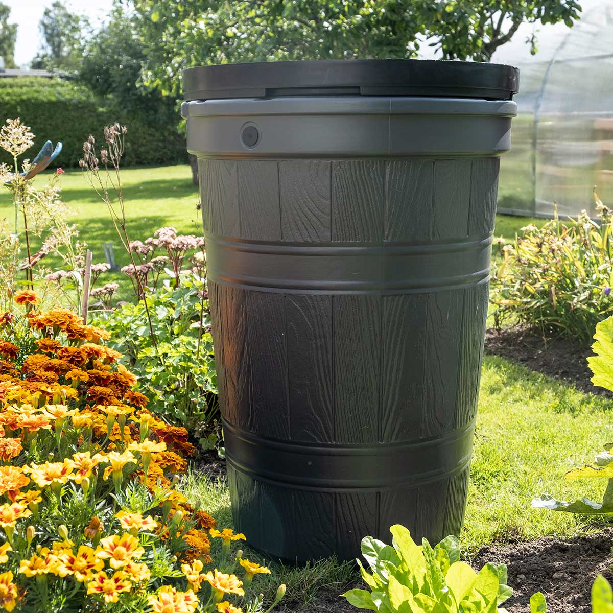 Bevattningspaket Greenline Automatbevattningssystem & Regntunna 200L