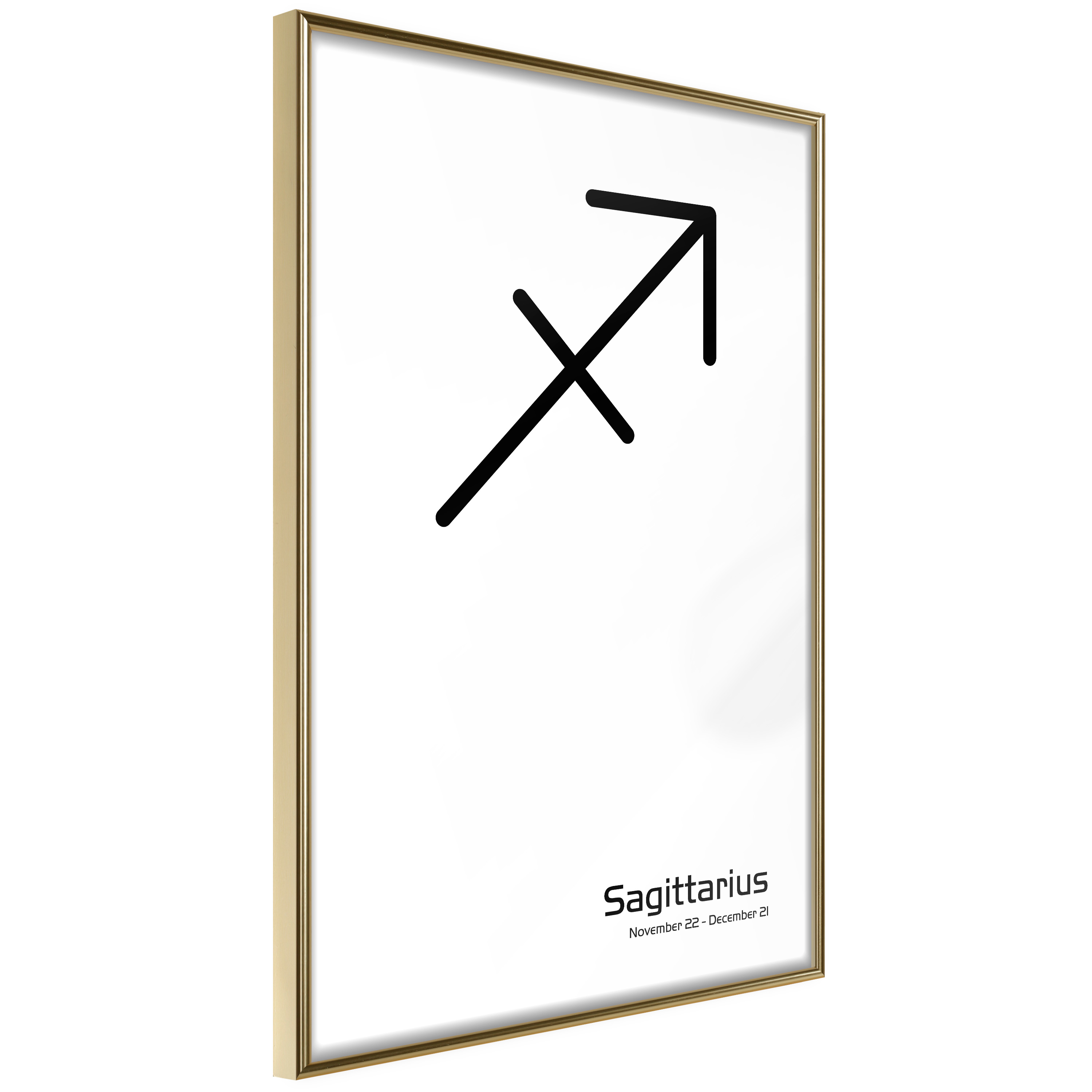 Affisch - Sagittarius [Poster] 40x60 Guld ram, 40x60 cm