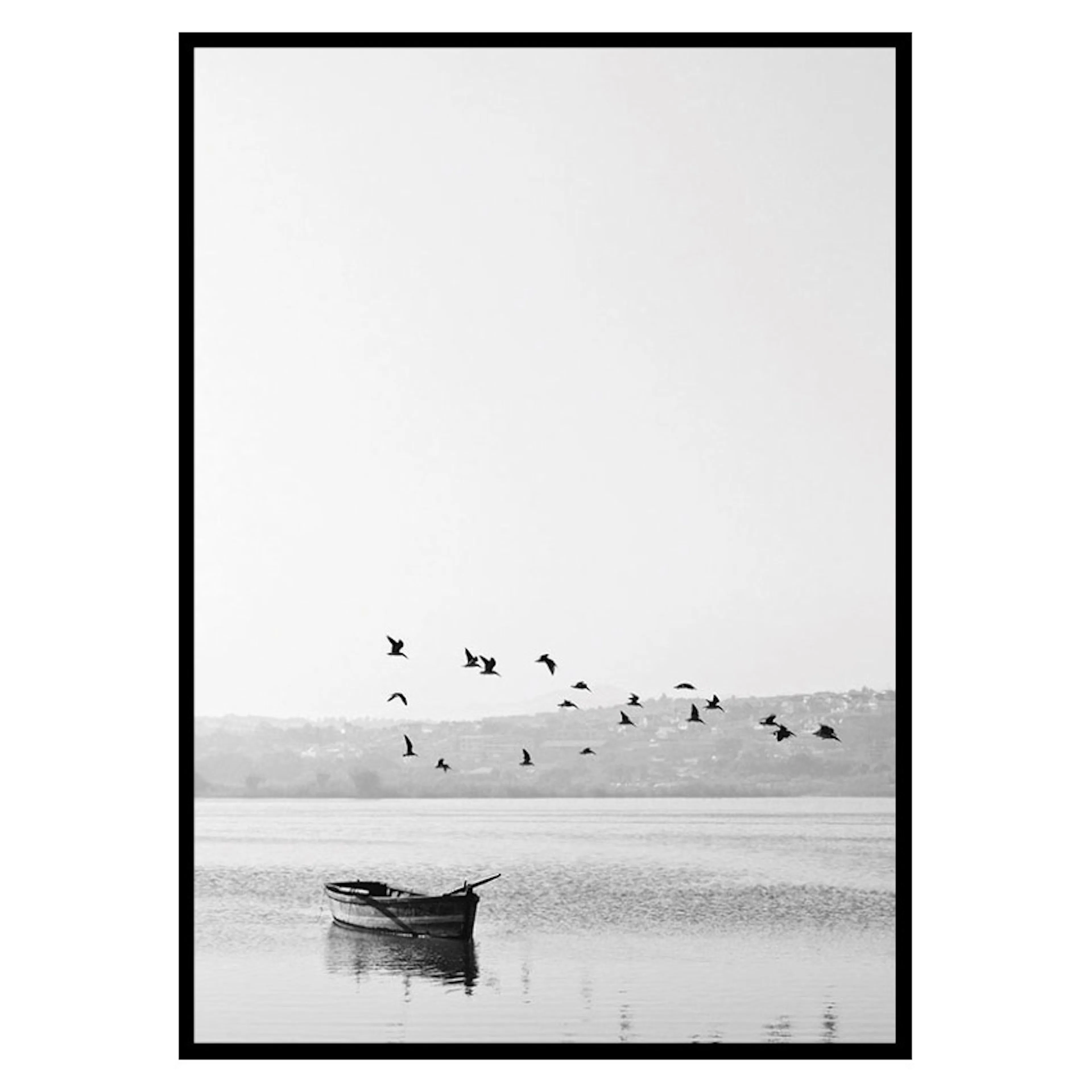 Poster Gallerix Birds over lake