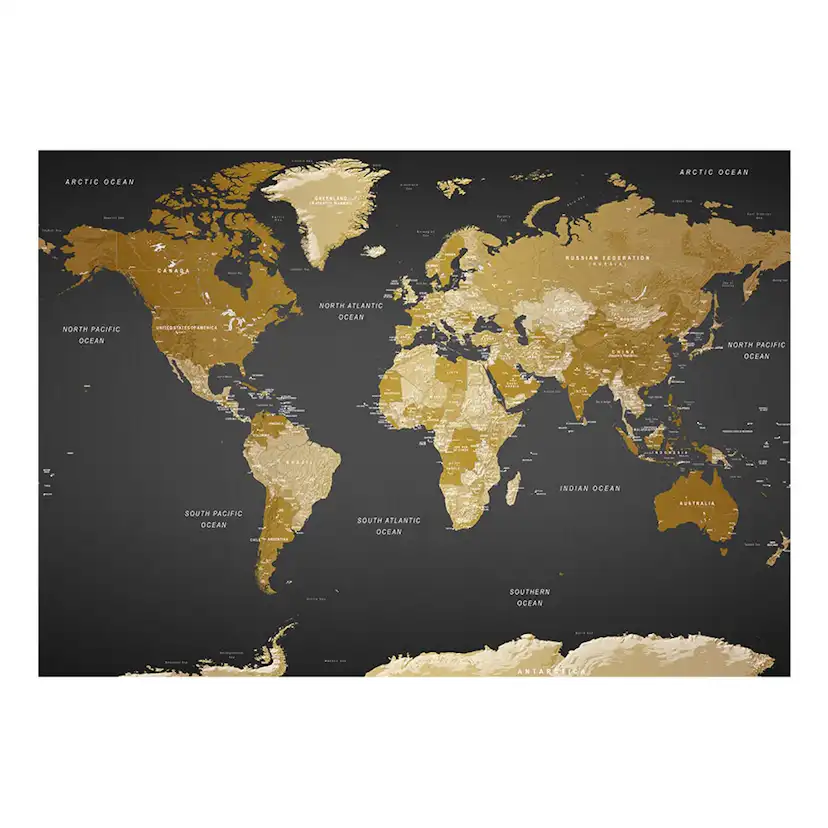 Fototapet Arkiio Självhäftande World Map Modern Geography