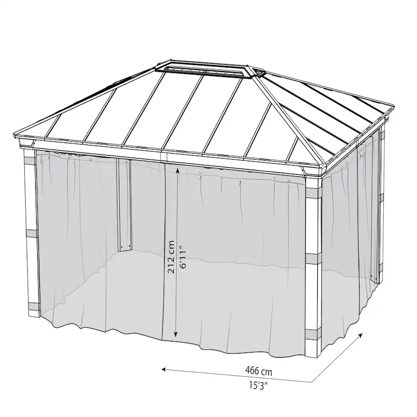 Myggnät Canopia by Palram 4-Pack Till Dallas Paviljong 4,2X4,8 m