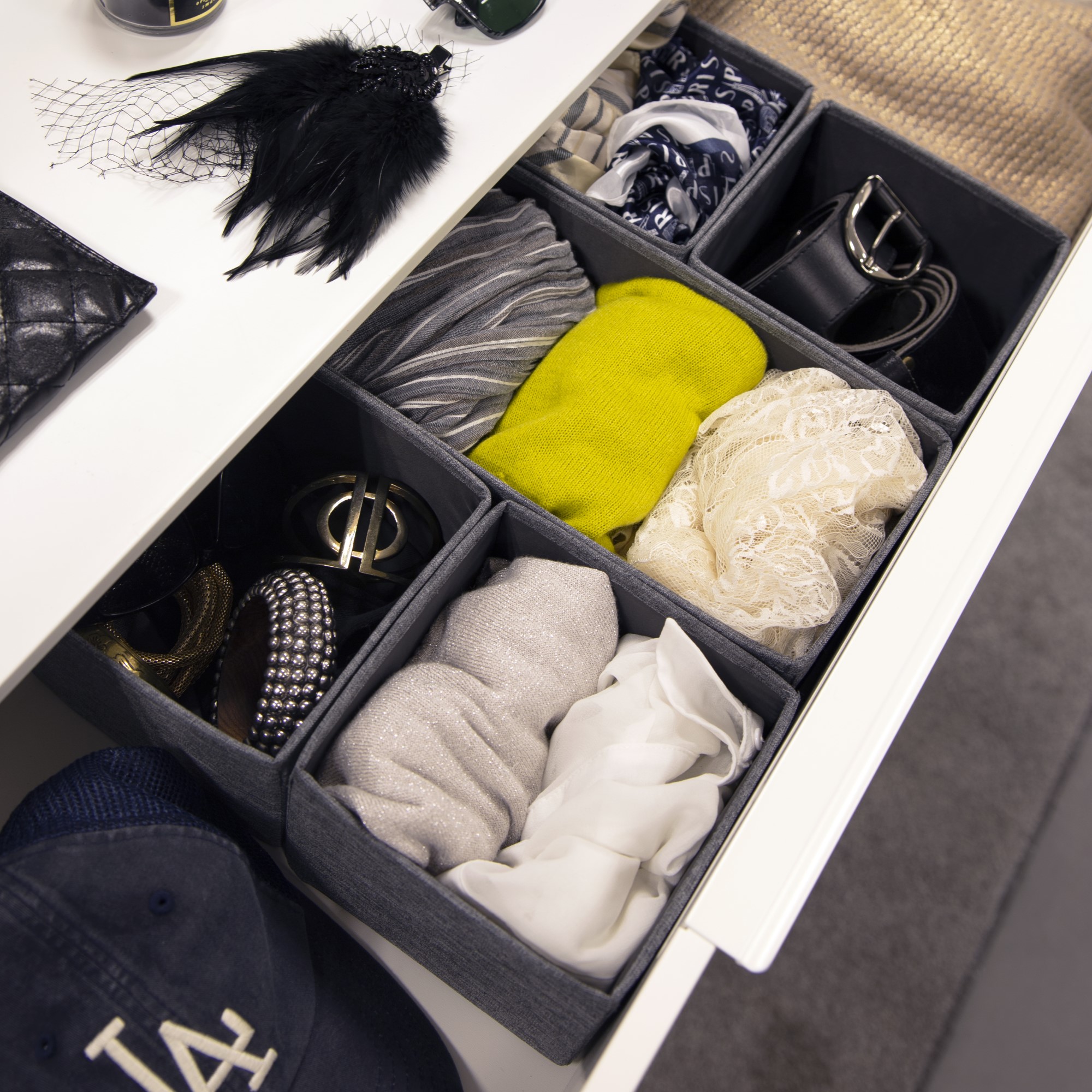 Lådförvaring Bigso Box of Sweden Drawer Organizer 3-Set Grå