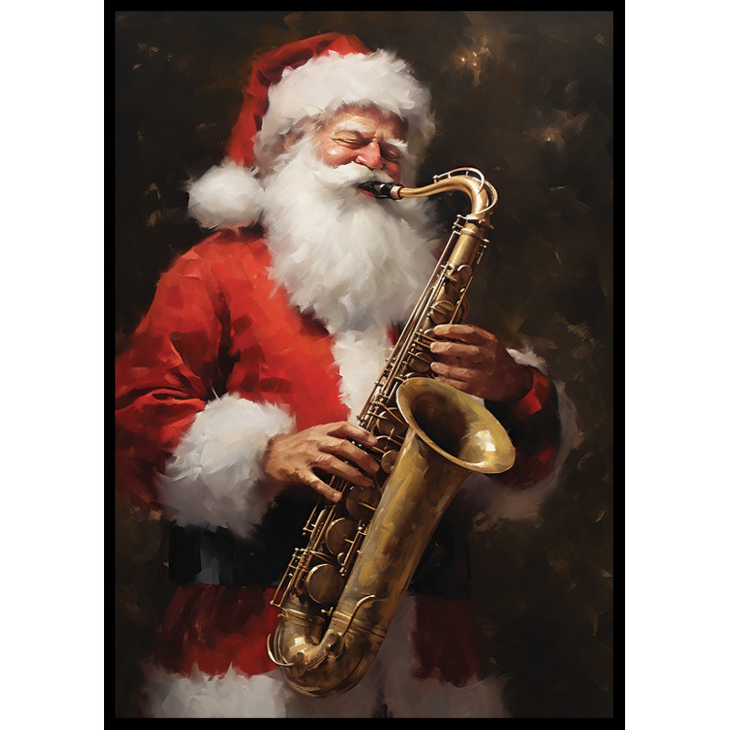 Poster Gallerix Santa On The Saxophone