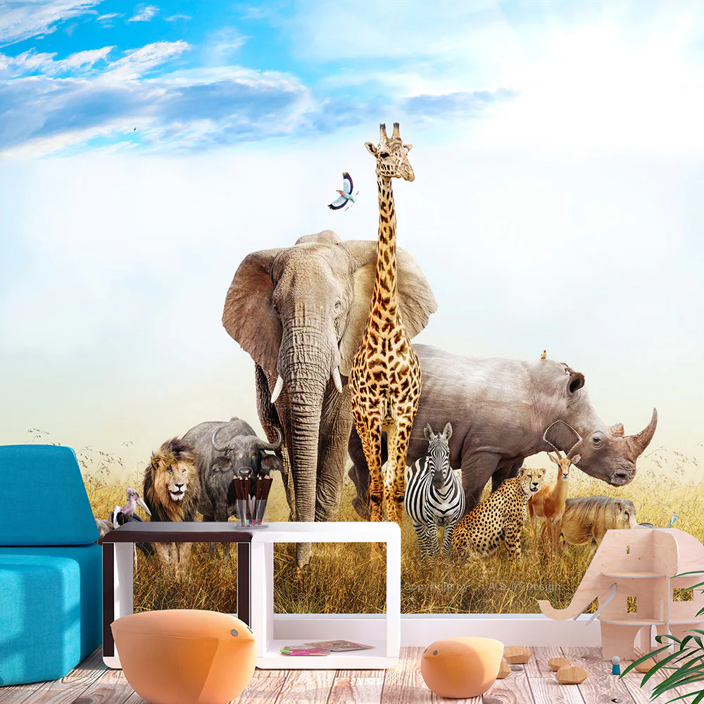 Fototapet Arkiio Fauna of Africa Självhäftande