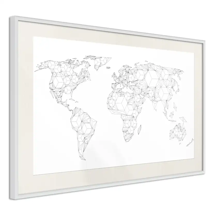 Poster Artgeist Affisch Geometric Map