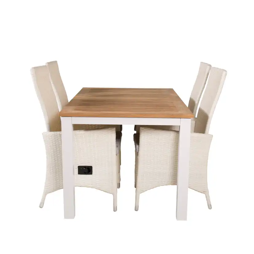 Matgrupp Venture Home Perla 152/210 med 4 Pishi Matstolar