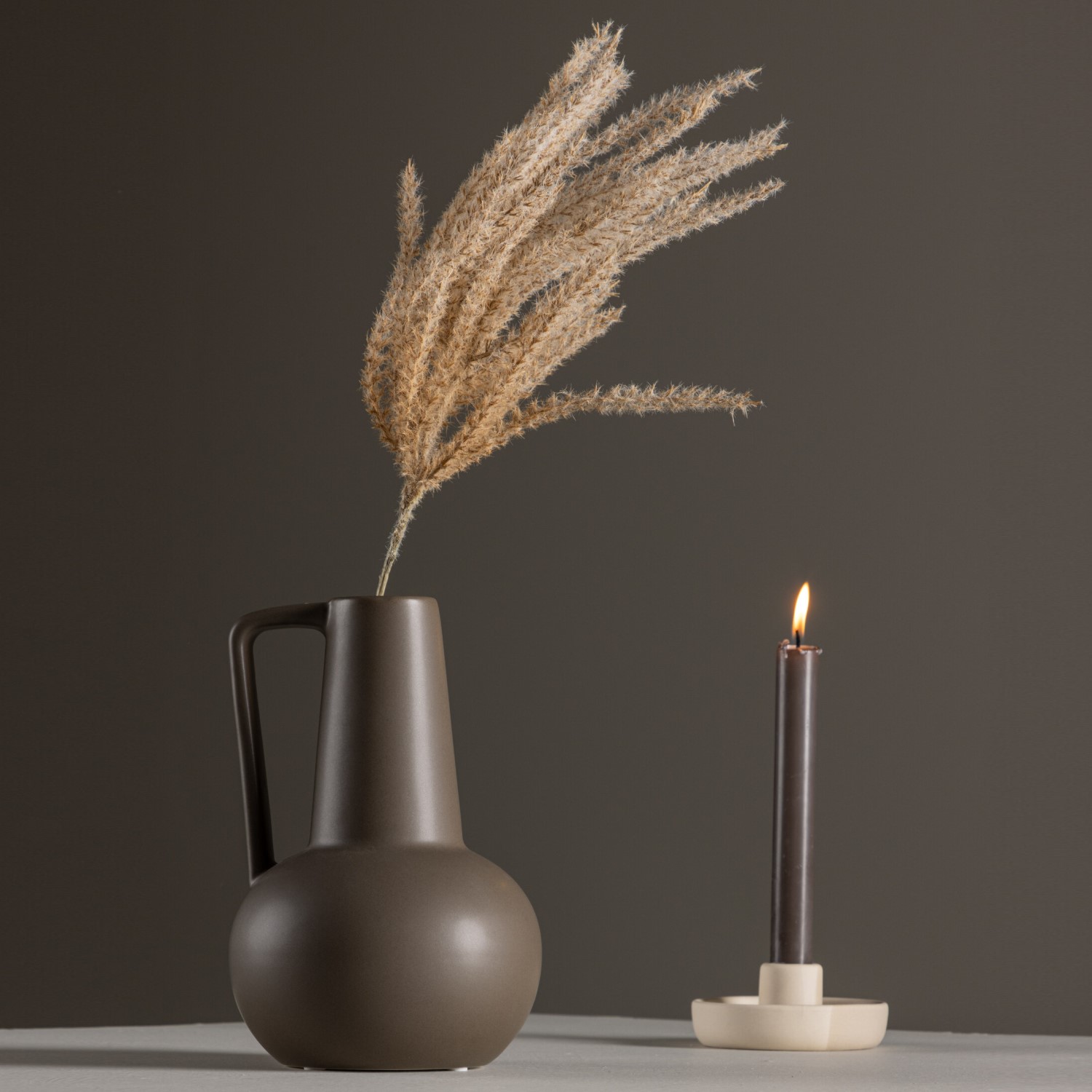 Lane Vase - Matte Brown - 15*15*22cm Svart