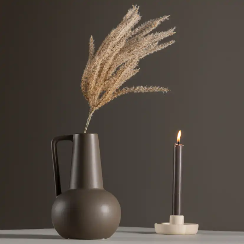 Lane Vase - Matte Brown - 15*15*22cm Svart