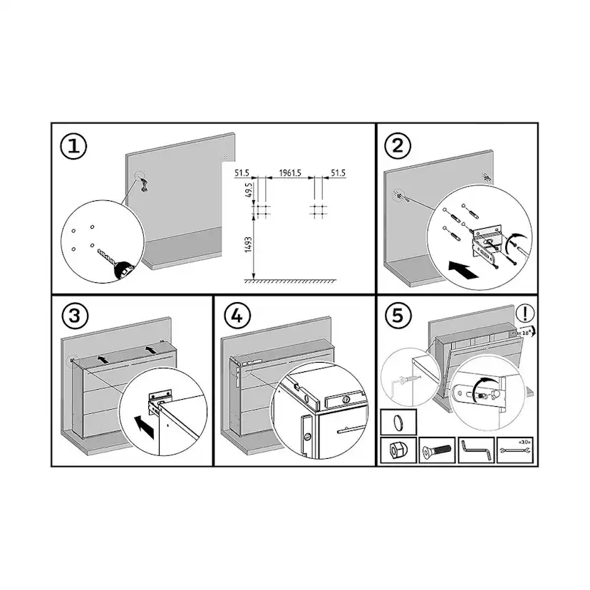Sängskåp Wilson & Wood Concept Pro Vit Utfällbar Säng 140x200 cm