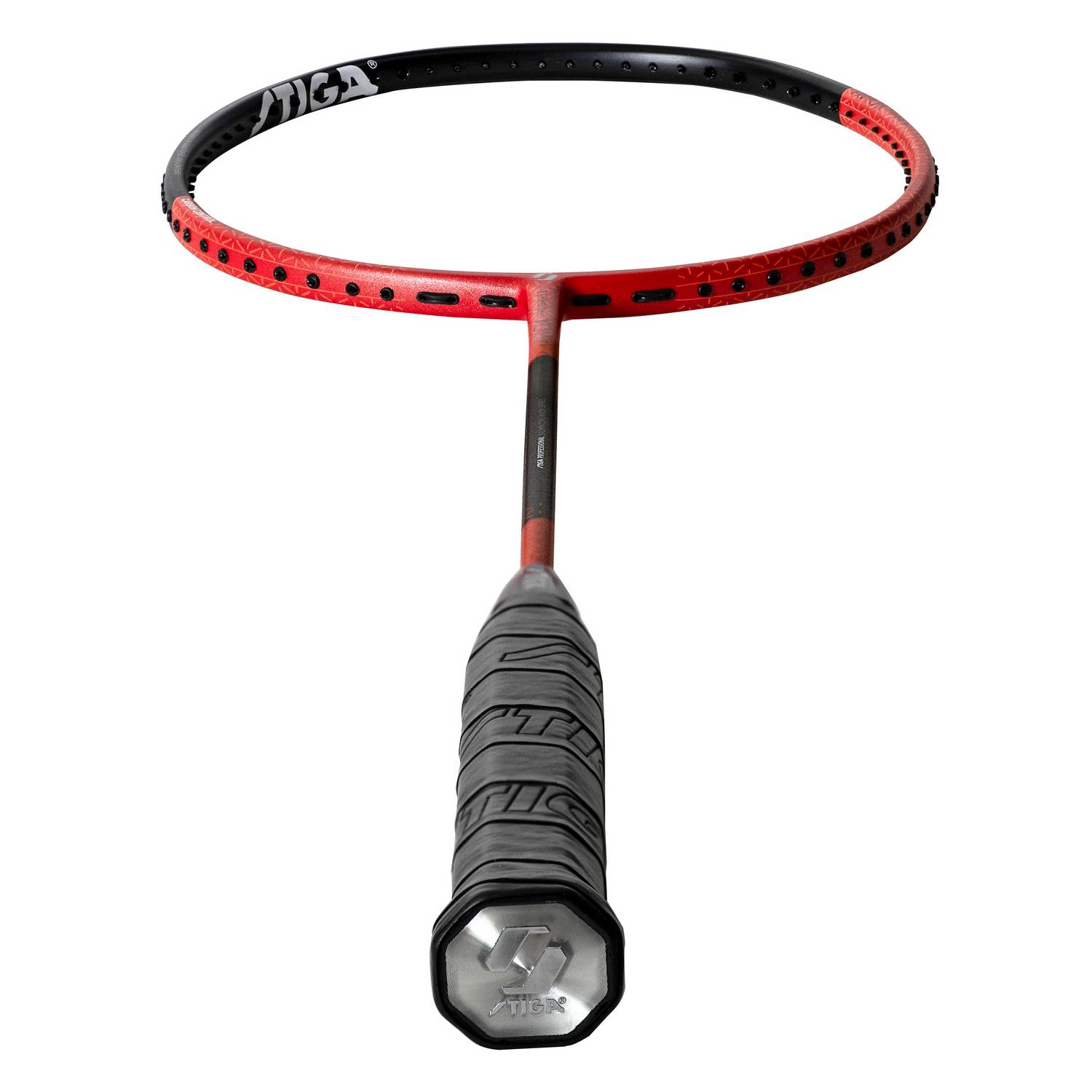 Badmintonracket Stiga Sports Aviox Progress Svart/Röd Osträngat 4