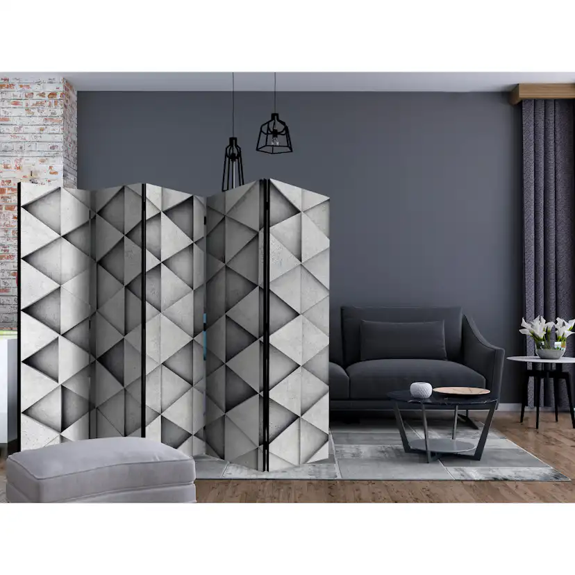 Rumsavdelare Arkiio Grey Triangles II 225x172 cm
