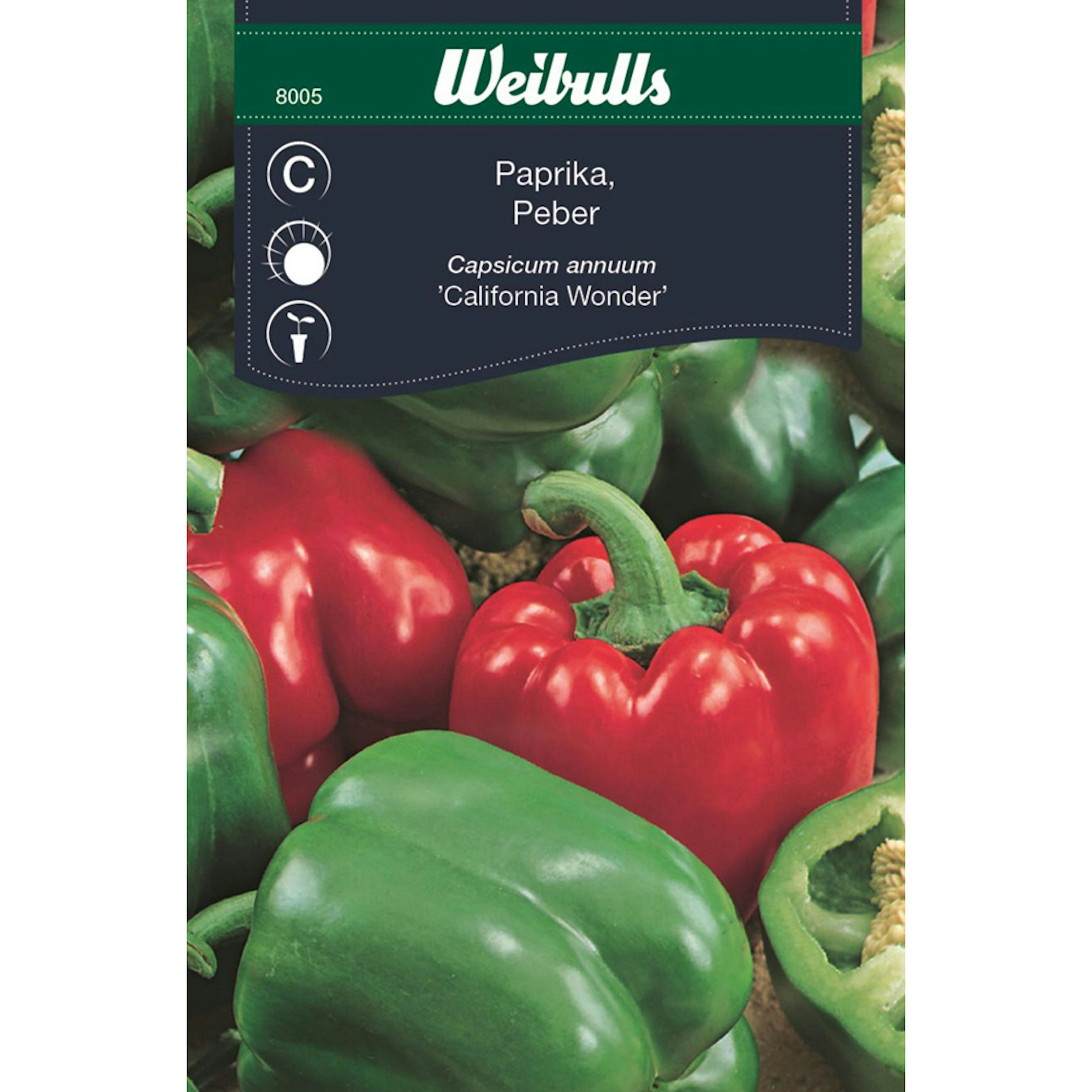 Frö Paprika Weibulls California Wonder