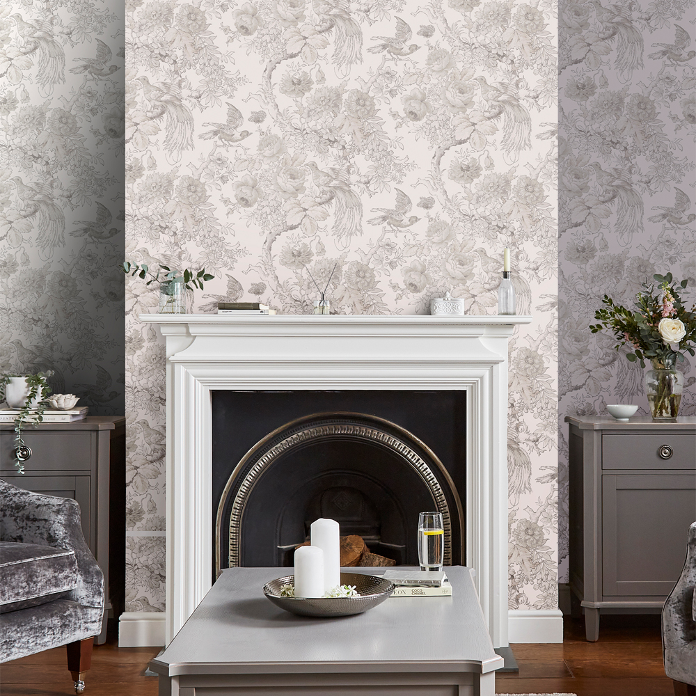 Tapet Laura Ashley Birtle Grå