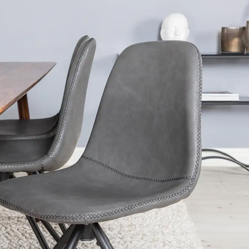 Matgrupp Venture Home Pobbie med 6 Stolar Konstläder