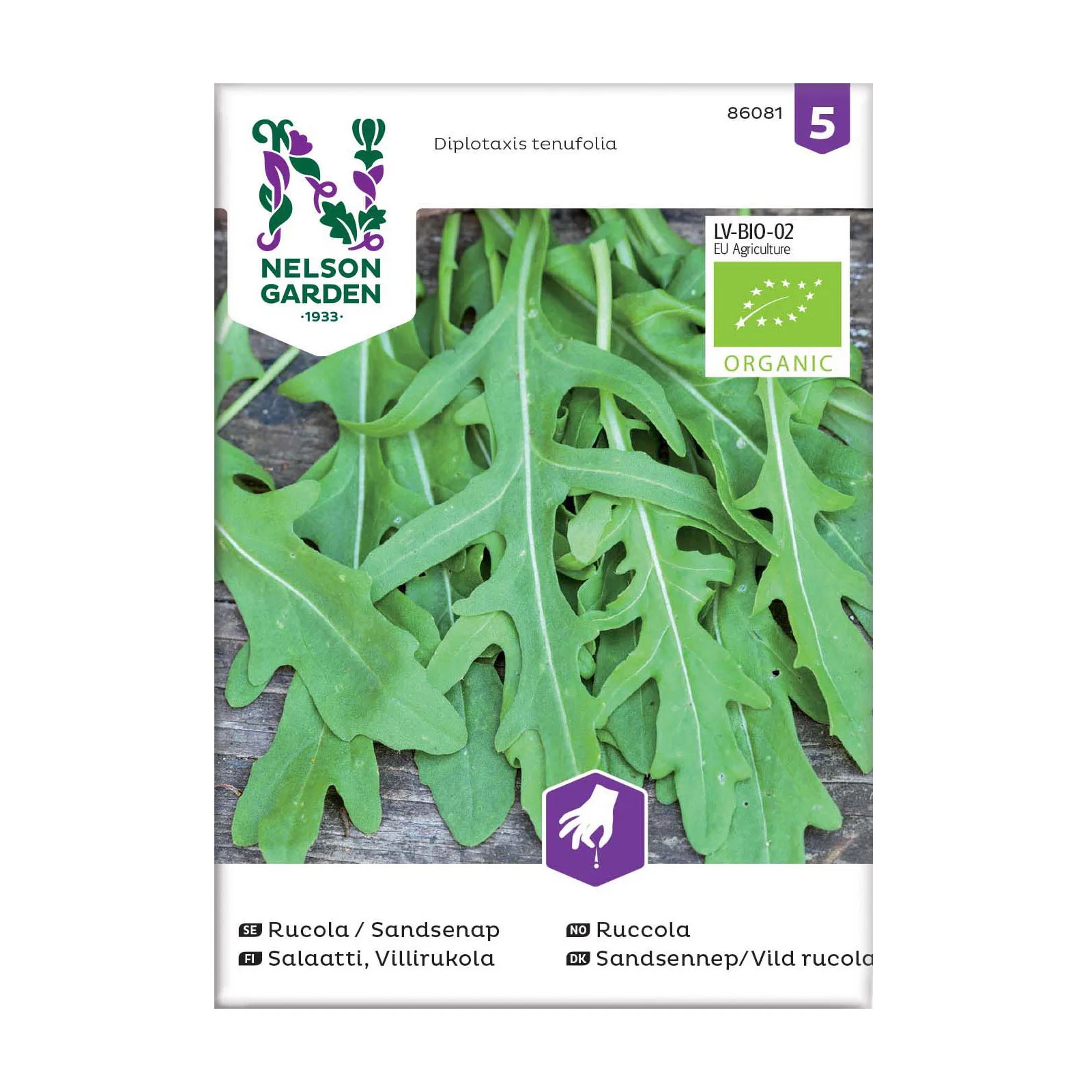 Frö Rucola Sandsenap Nelson Garden Organic