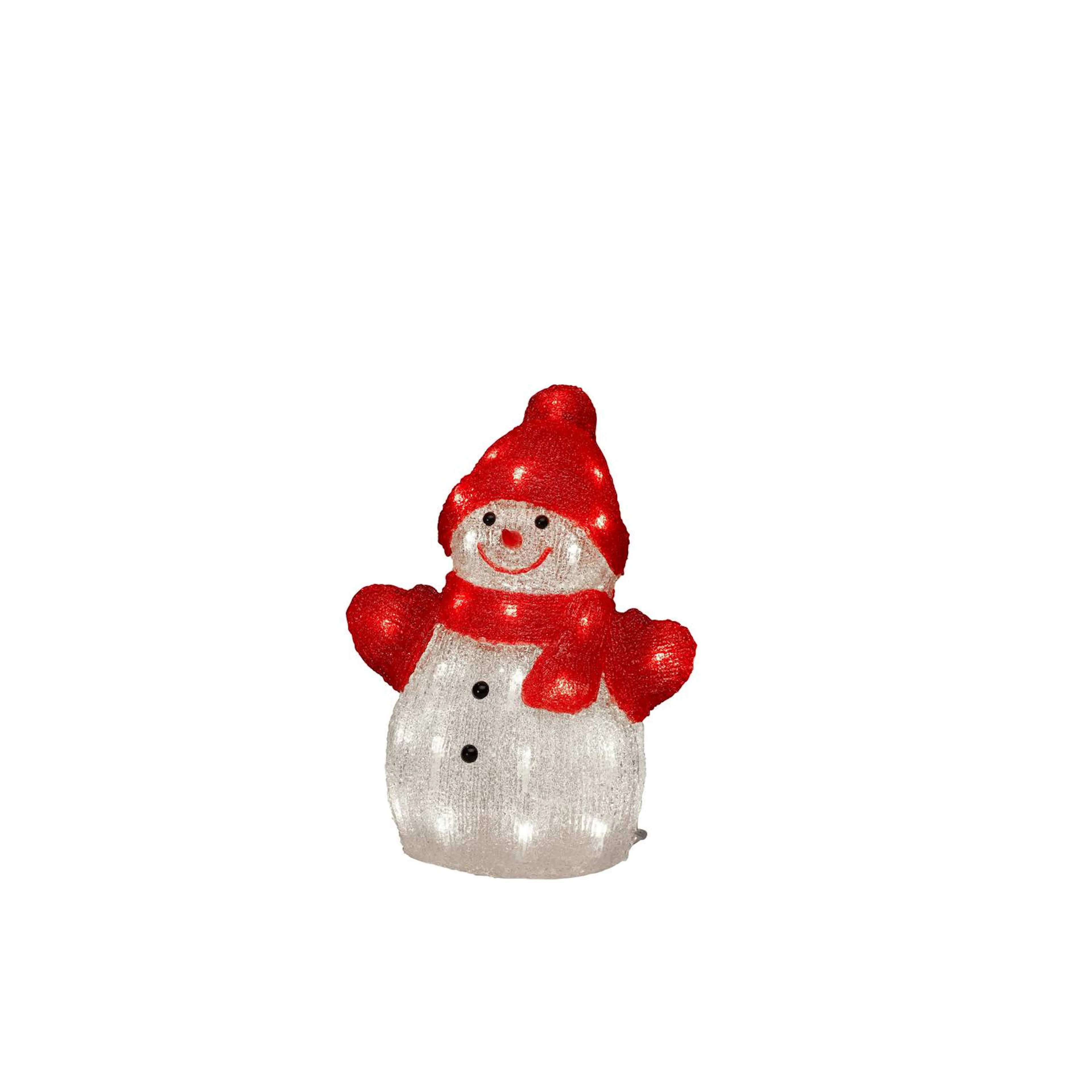 Ljusdekoration Gnosjö Konstsmide Snögubbe Akryl 32cm 40 LED