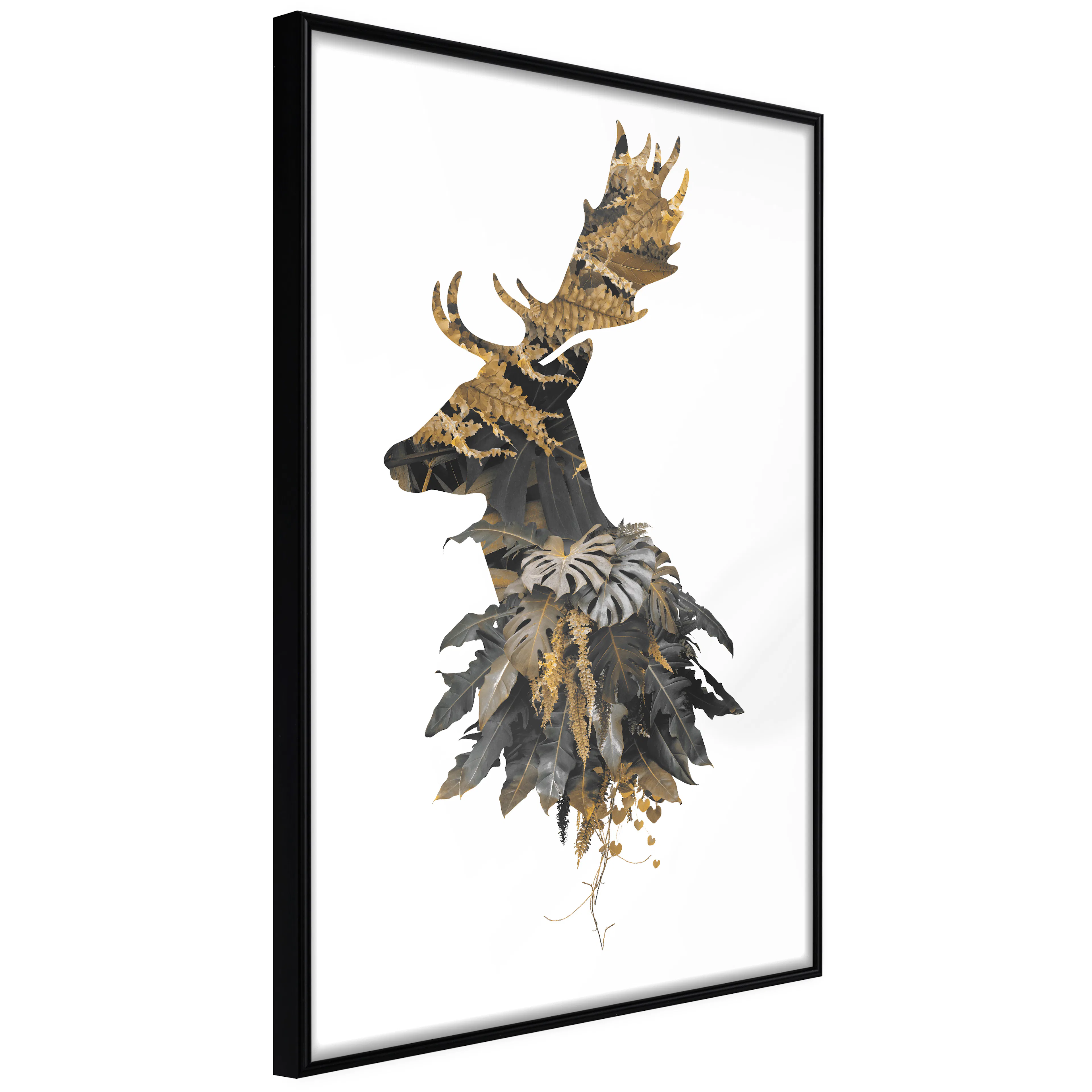 Affisch - Forest Deer [Poster] 40x60 Svart ram, 40x60 cm