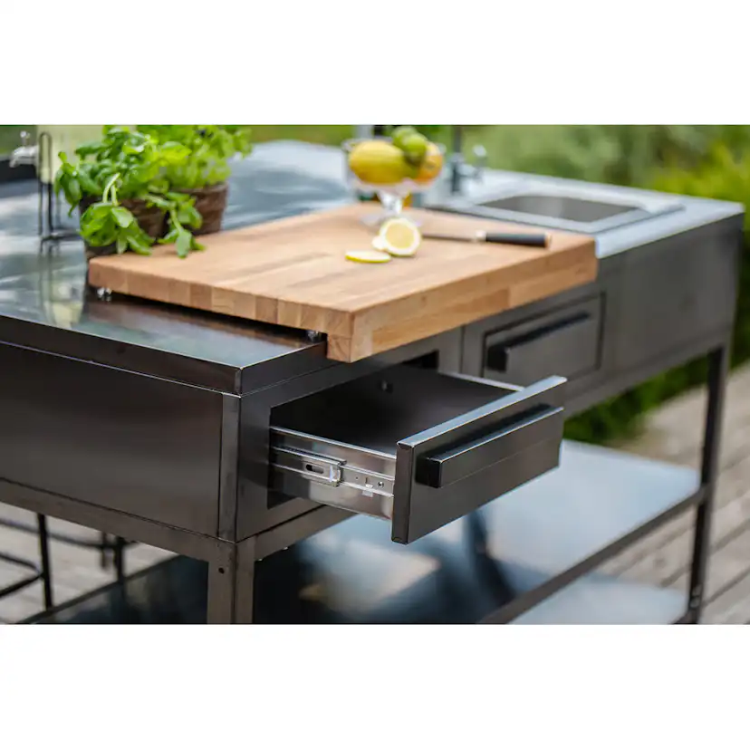 Förvaringsmodul med arbetsbänk Myoutdoorkitchen Nordic Line Stainless 304SS