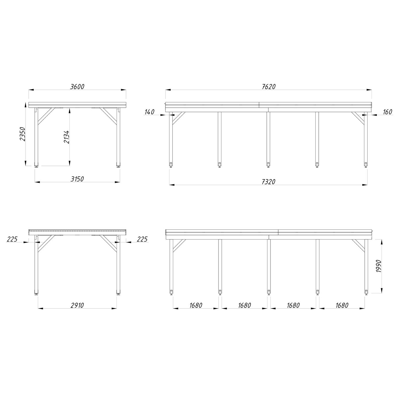Carport Palmako Karl 23,1 m2