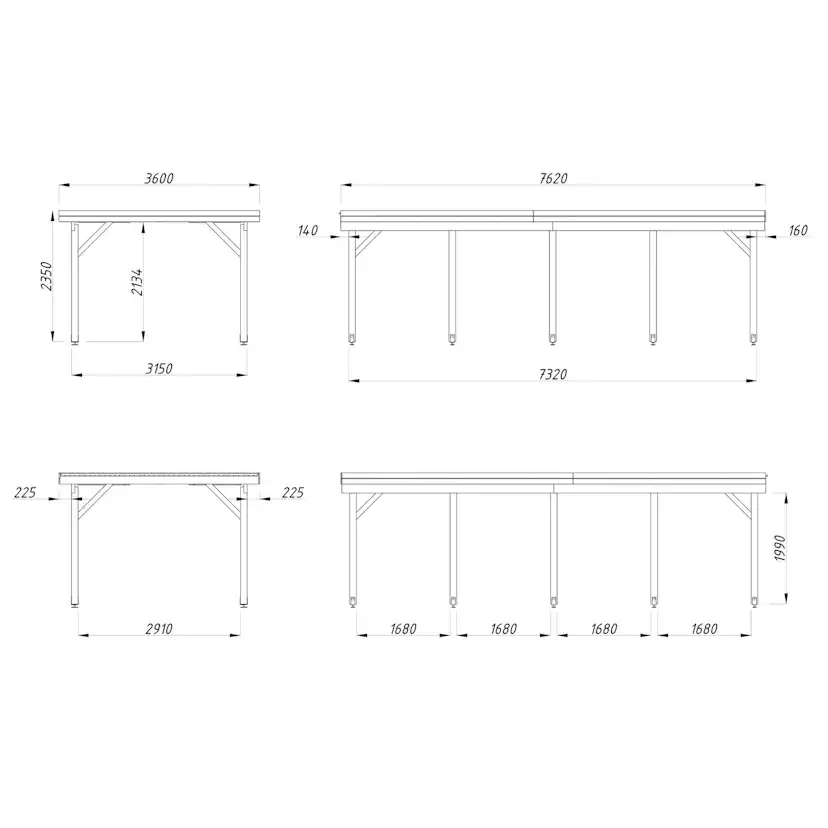 Carport Palmako Karl 23,1 m2