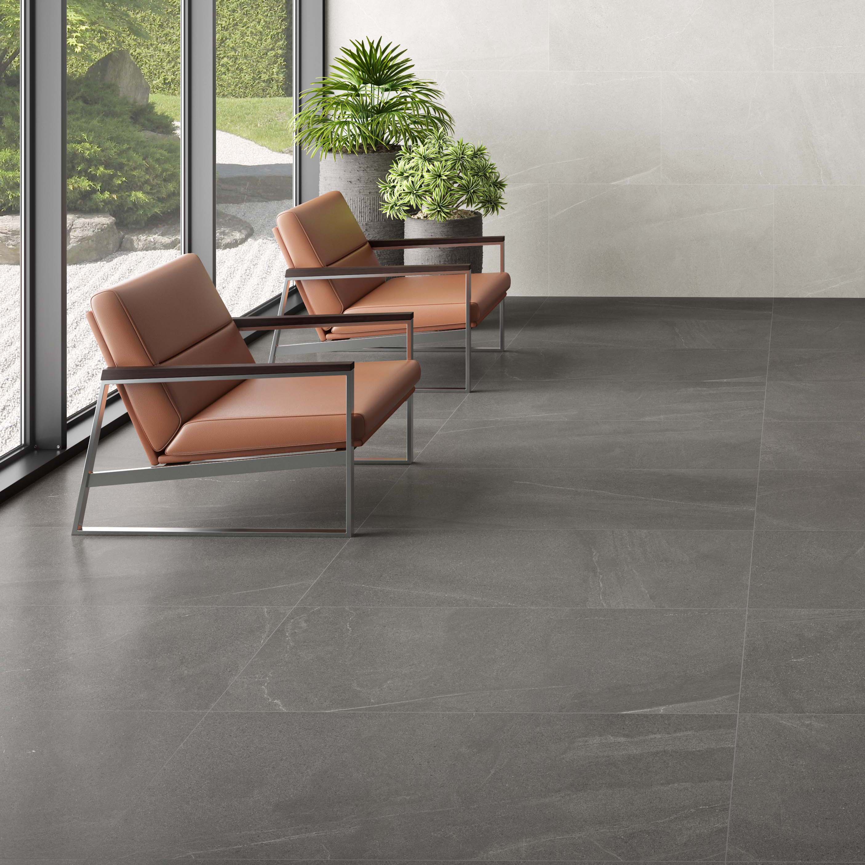Klinker Tenfors Bellevue Graphite Marmor Matt 60x60 cm