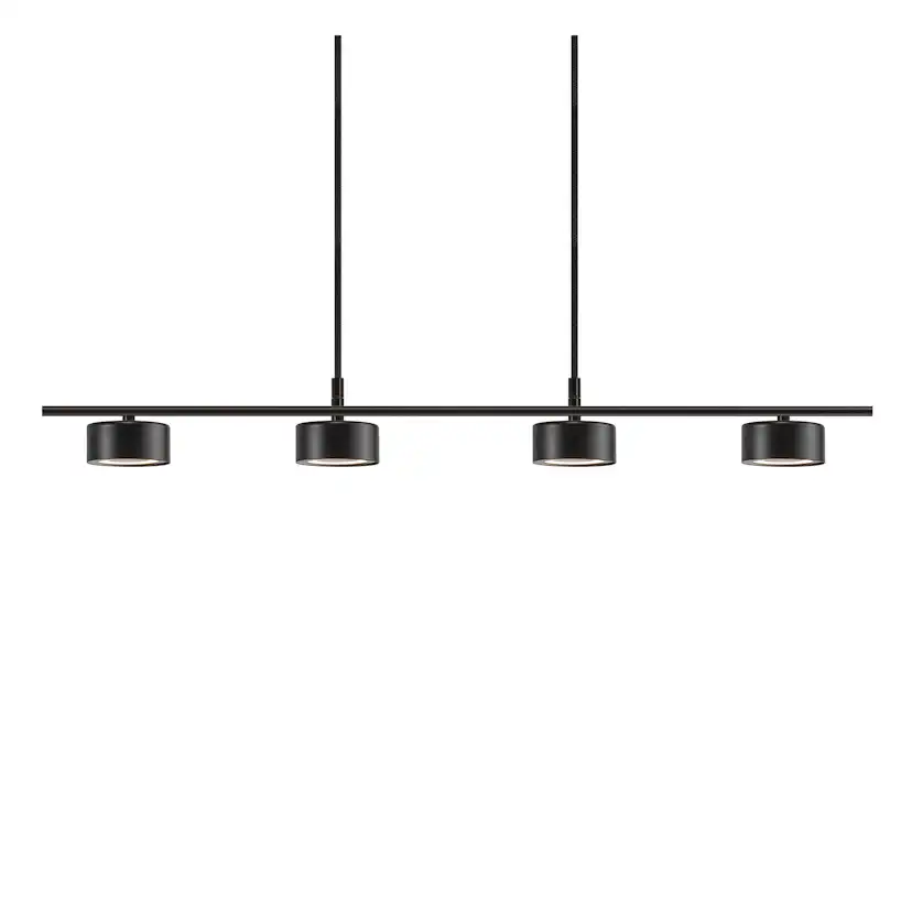 Taklampa Nordlux Clyde Svart 4L Pendel med LED