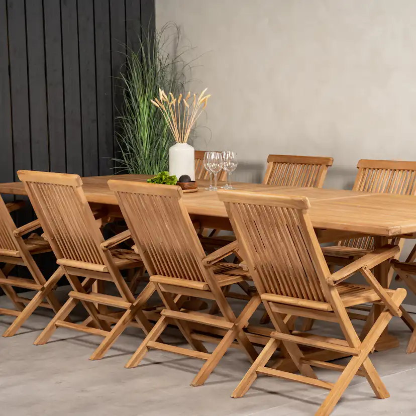 Matgrupp Venture Home Kiara 195/295 med 8 Stolar Med Armstöd