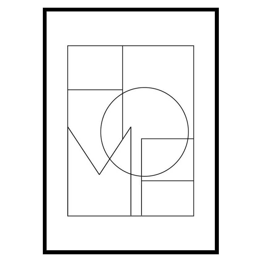 Poster Gallerix Home Line Art