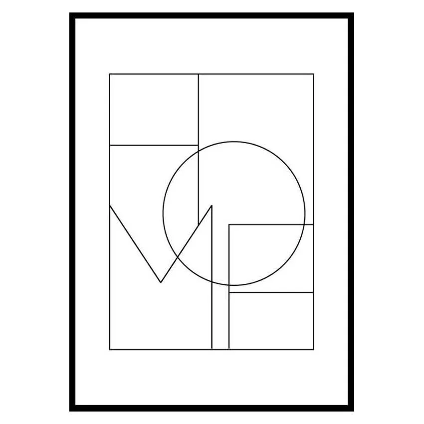 Poster Gallerix Home Line Art