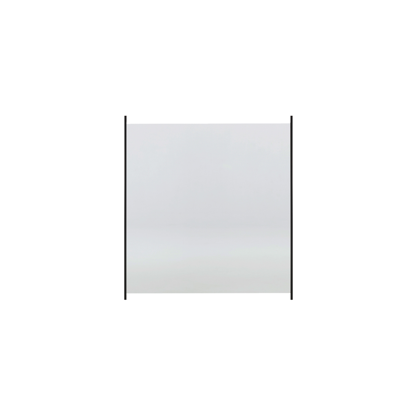 Glasstaket med aluminiumskena 100 x 100 cm, klart glas 1000 mm