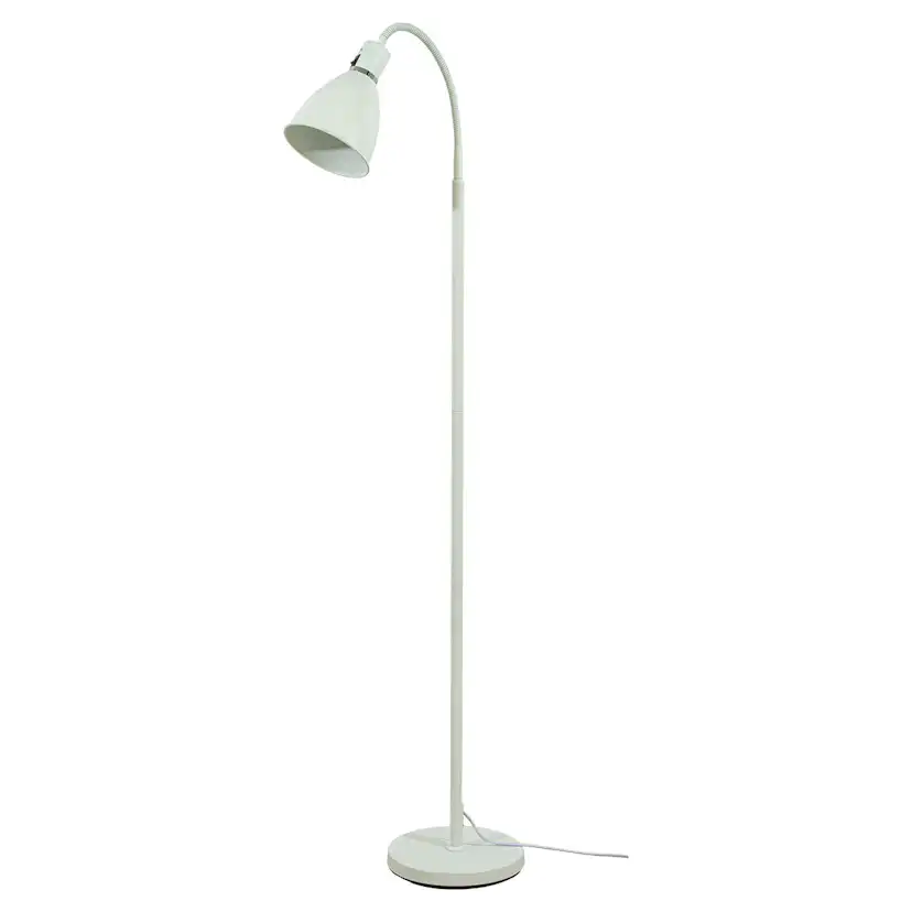 IDRE golvlampa, vit Vit/Krom