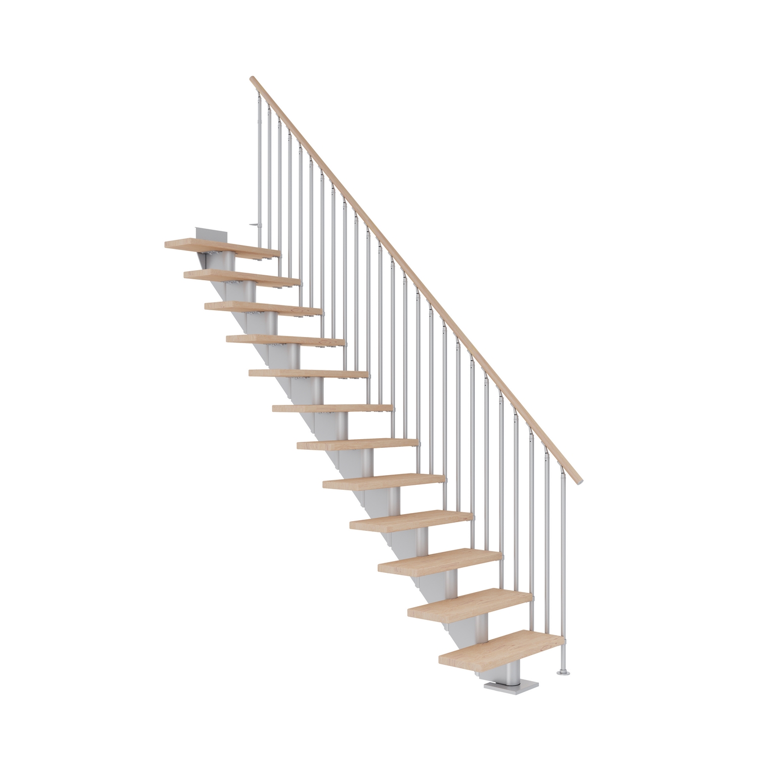 HAMBURG ek vit oljad rak pearl grey CLASSICIII 12T 75W Grå, LxB: 2420x790 mm