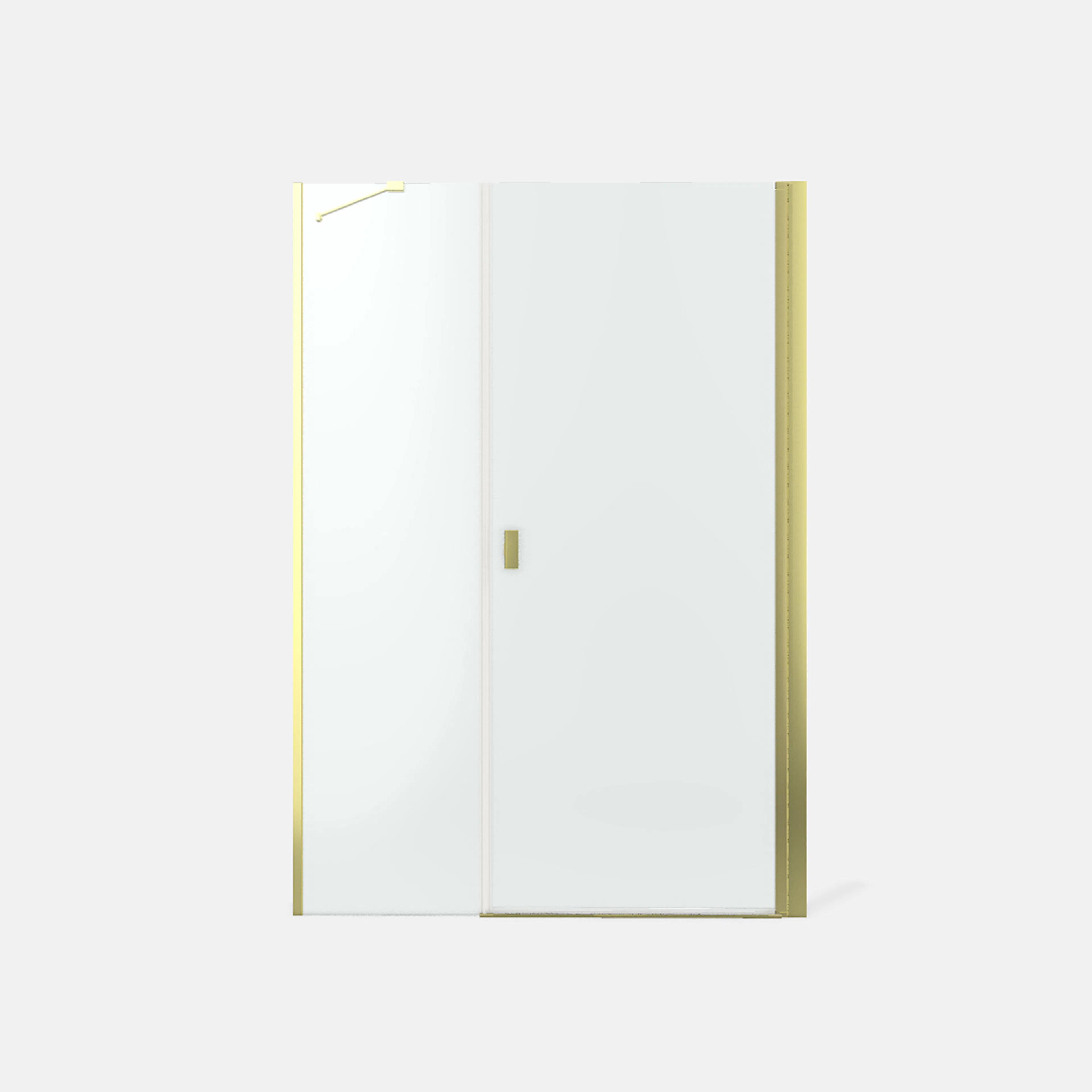 Noma 45 svängdörr höger med sidopanel 1000 mm 6 mm glas med Bredd: 1000 mm, Polerad Mässing
