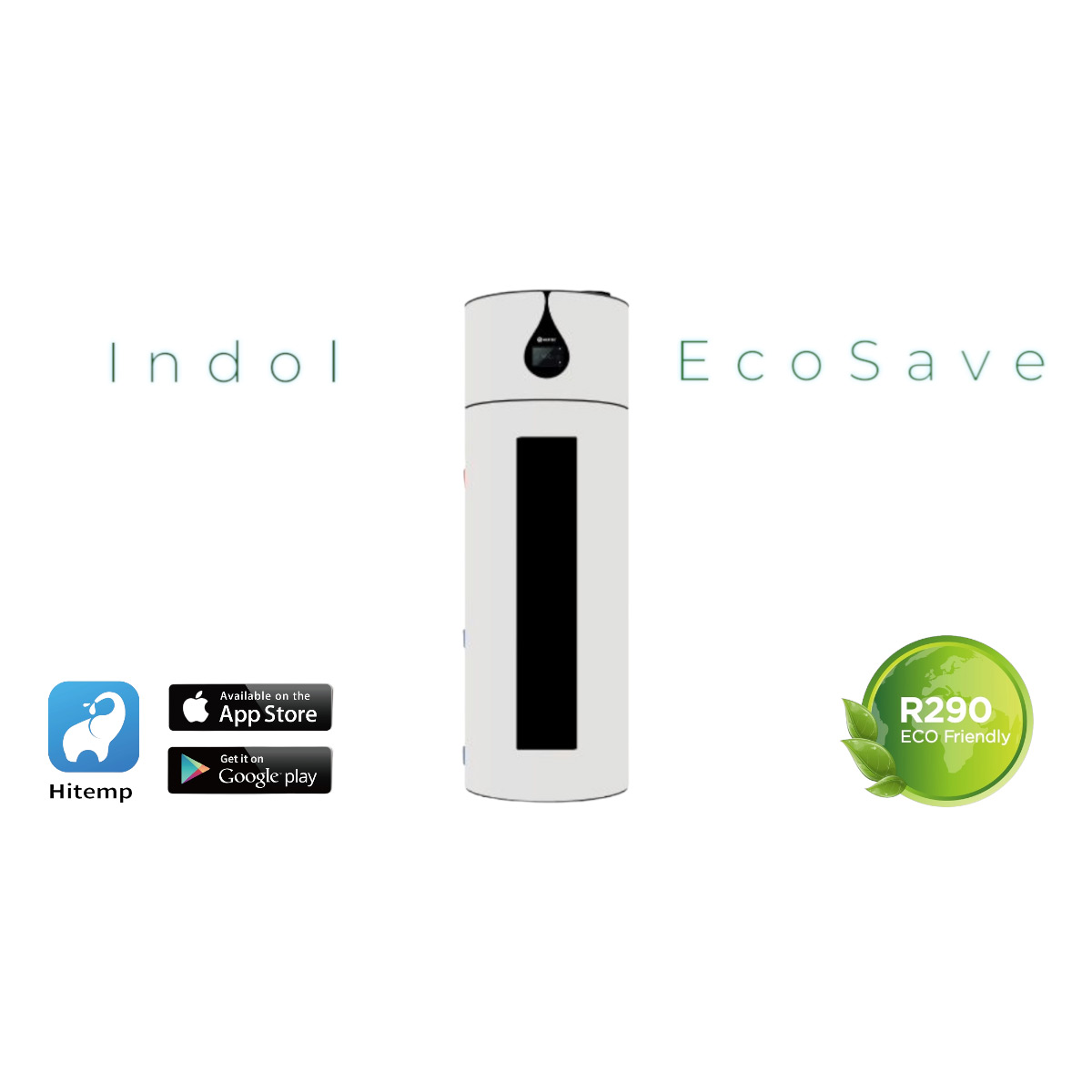 Värmepumpsberedare Indol EcoSave PV200 Wifi-Ansluten 200L