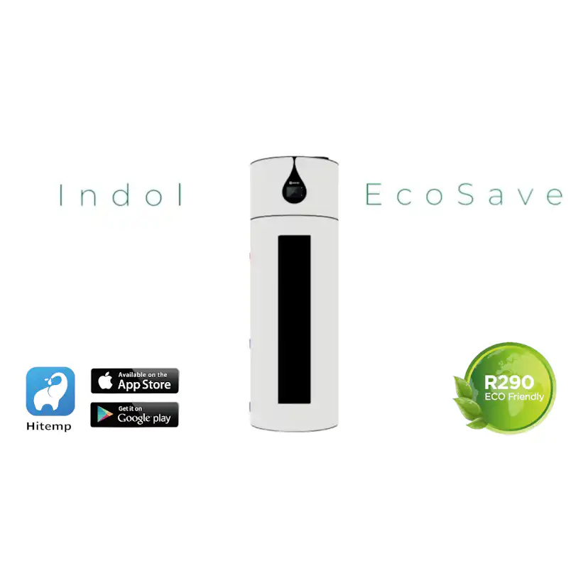 Värmepumpsberedare Indol EcoSave PV200 Wifi-Ansluten 200L