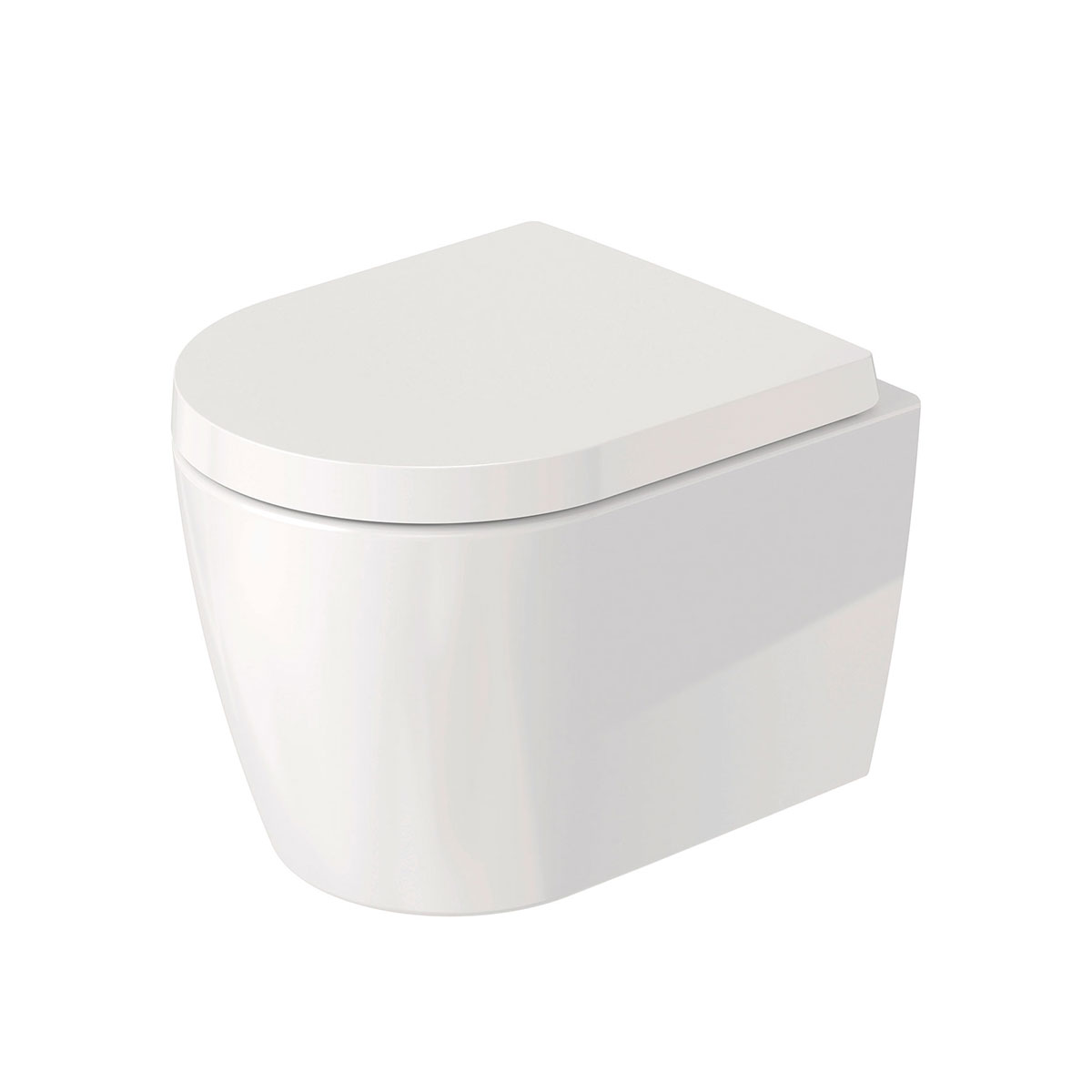 Vägghängd Toalettstol Duravit ME by Starck Rimless 253009 inkl Toalettsits