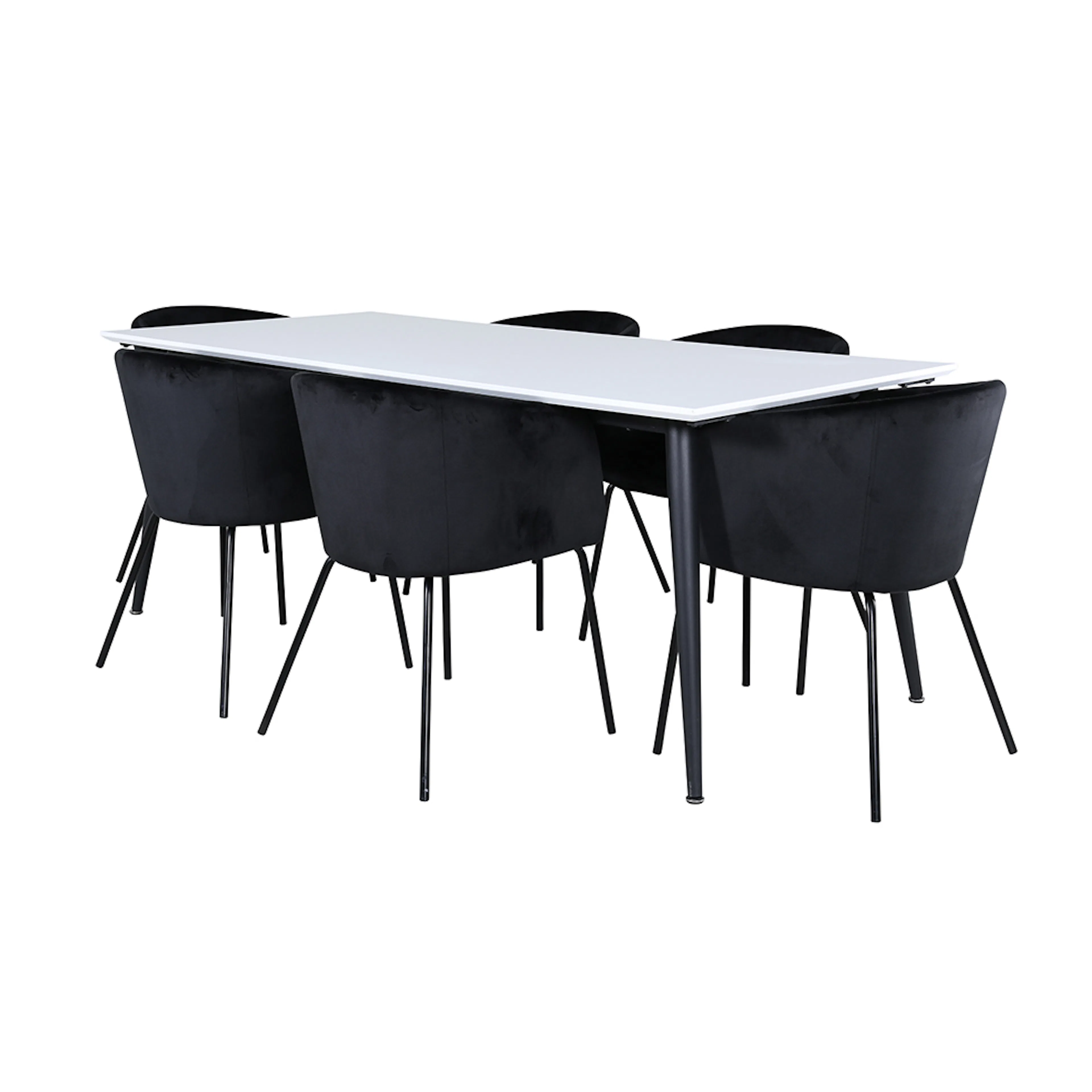 Matgrupp Venture Home Jolie med 6 Bergen Stolar Sammet