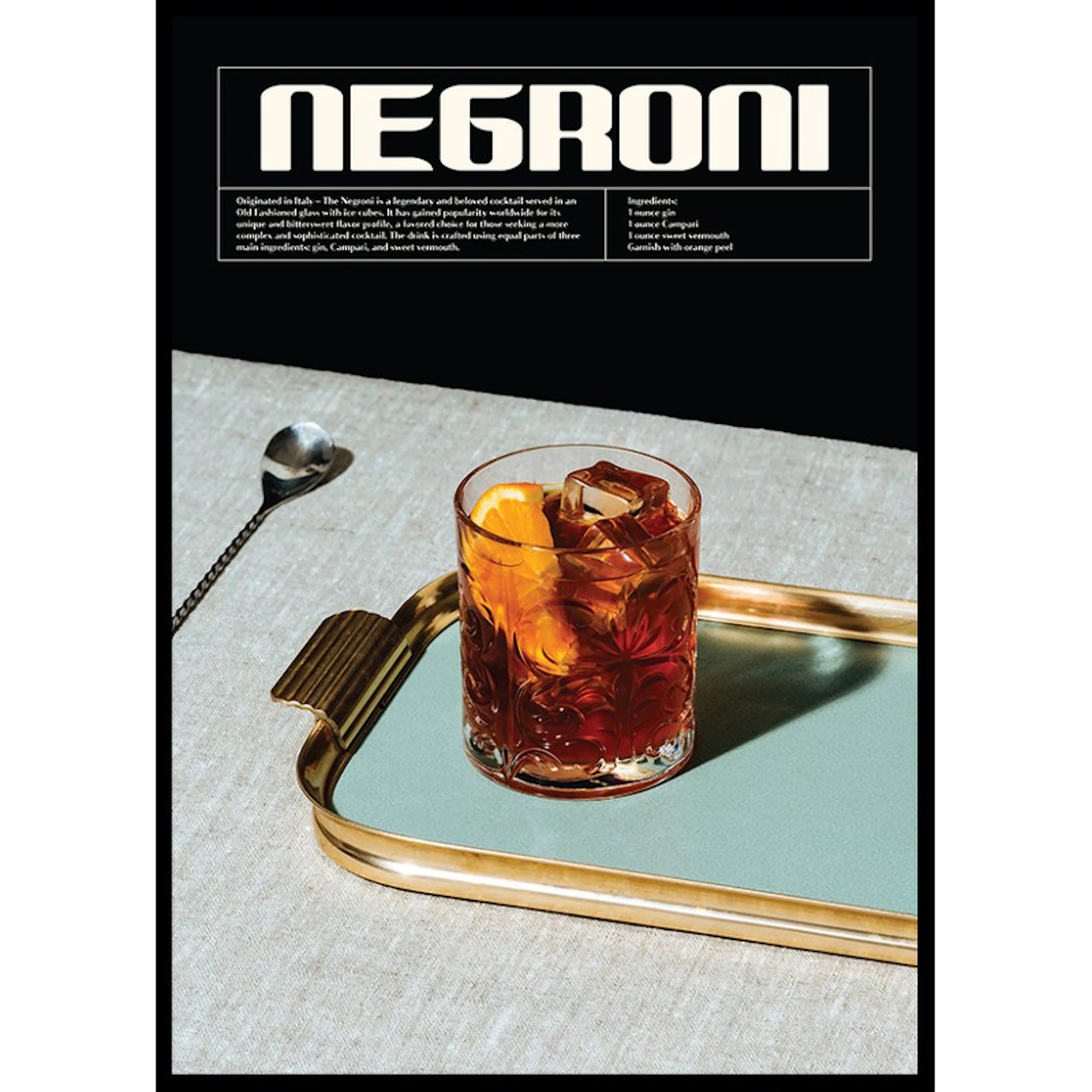 Poster Gallerix This Is Negroni Cocktail No1