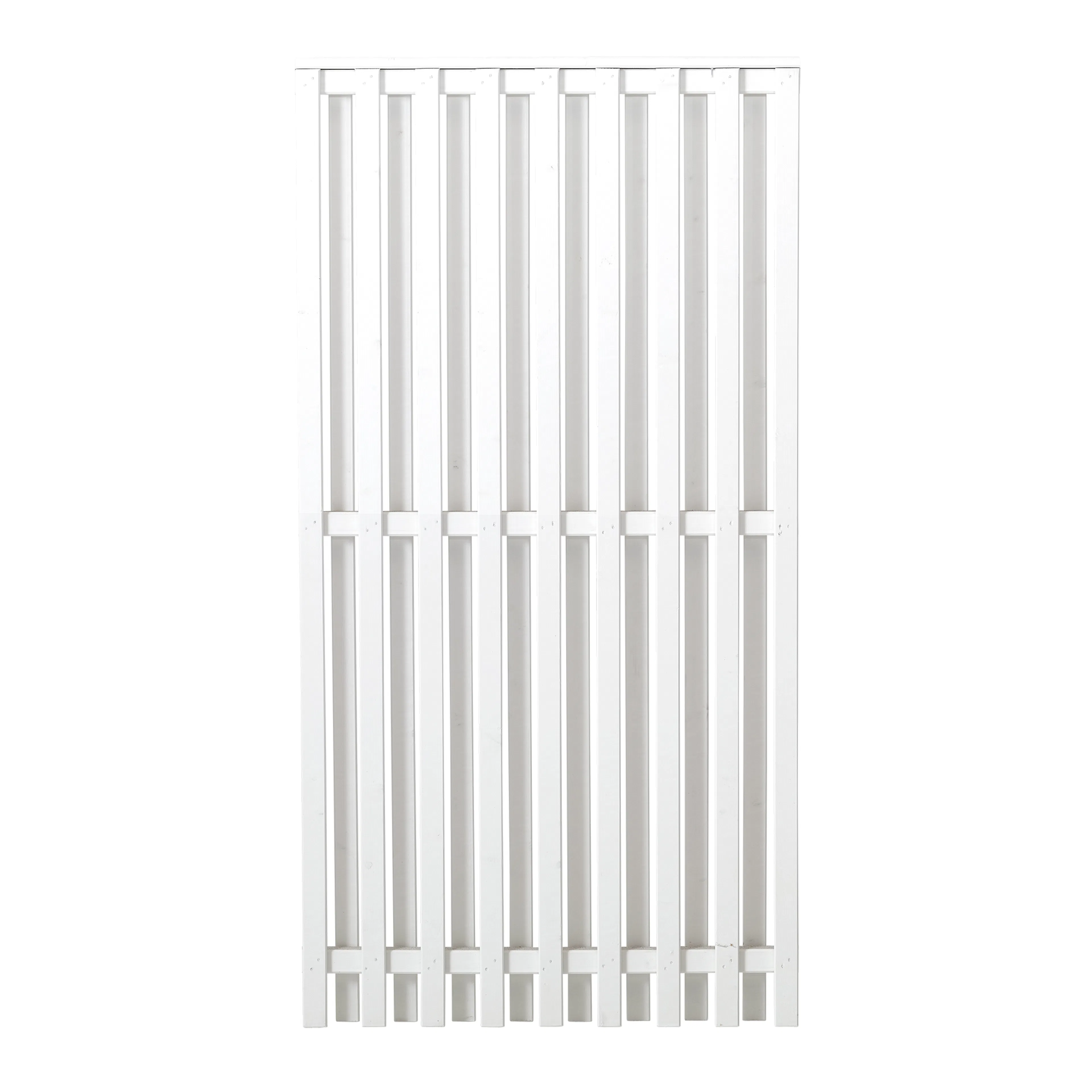 Staket PLUS Nagano Grundmålad Vit 90×180 cm