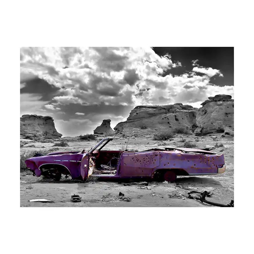 Fototapet Arkiio Retro Bil På Colorado Desert