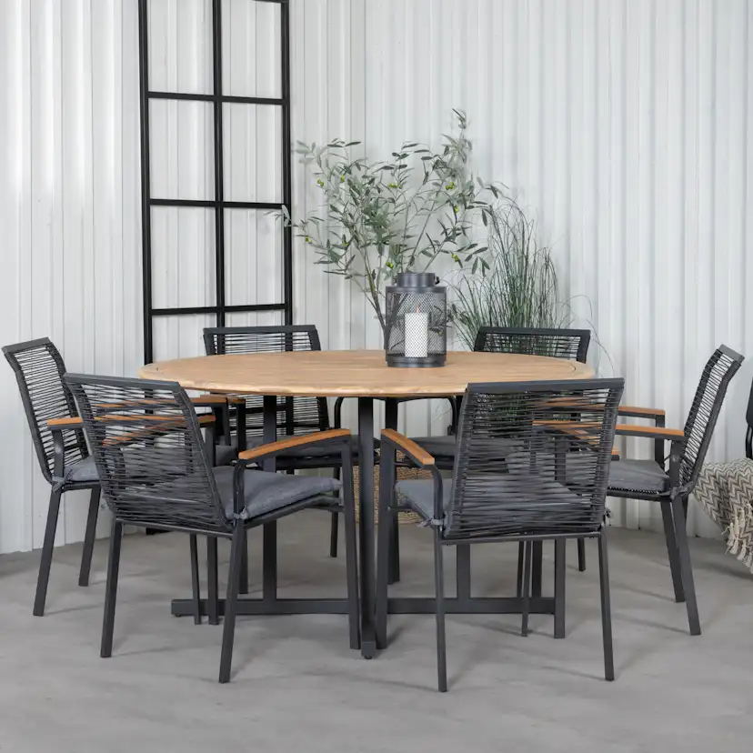 Matgrupp Venture Home Zurc med 6 Deni Matstolar