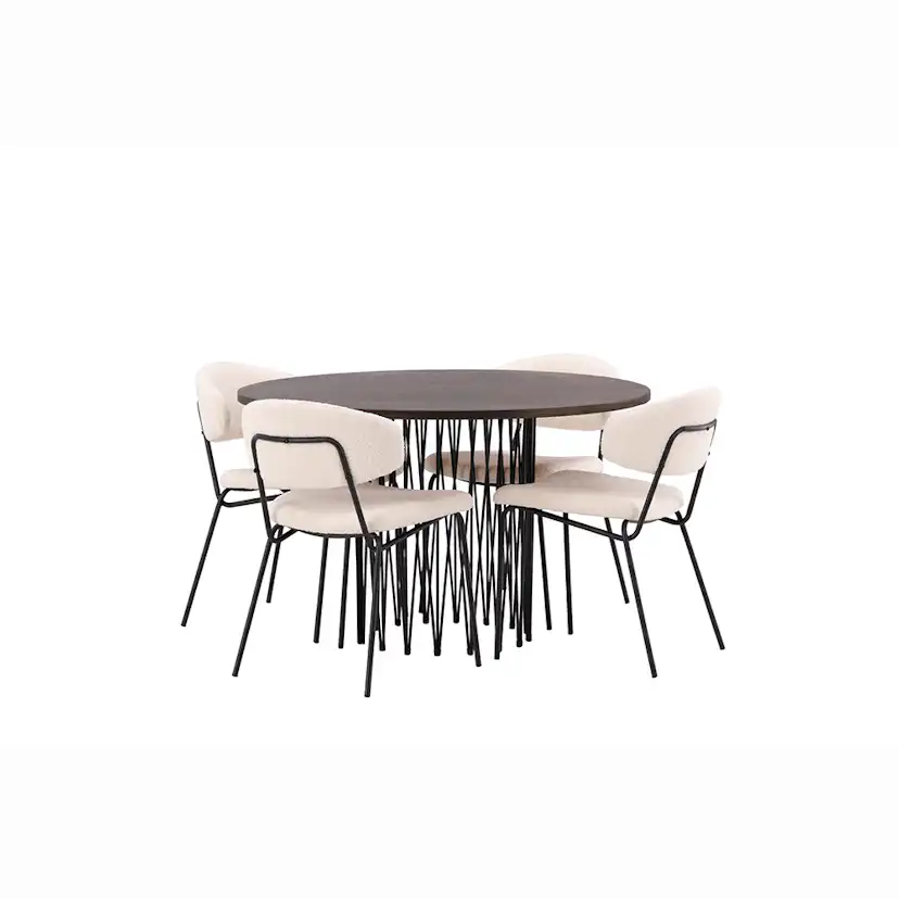 Matgrupp furniture/fashion Stone med 4 Chico Stolar Runt