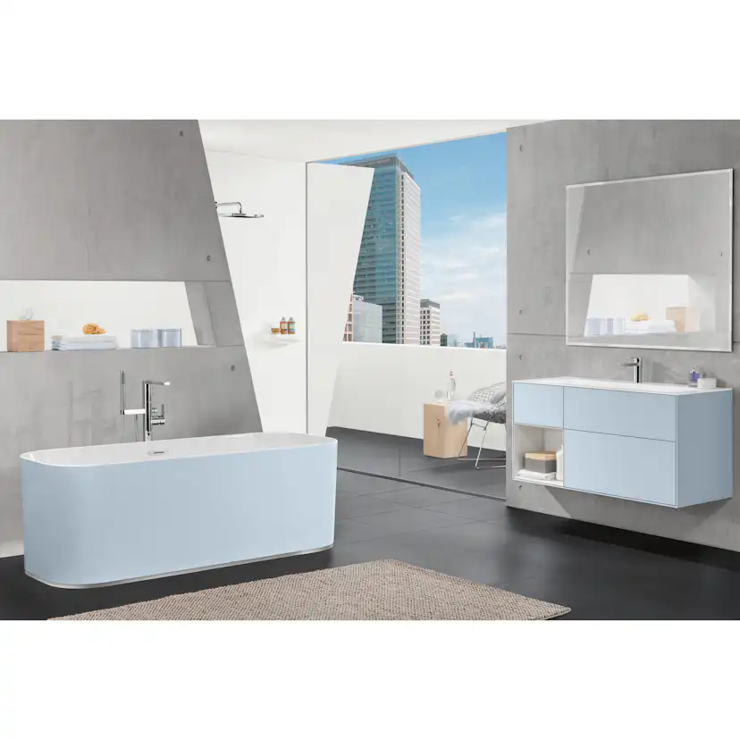 Badkar Villeroy & Boch Finion UBQ177FIN7A100V401 Vit Alpin, Krom, Utan Designring, Bräddavlopp, Utan Belysning