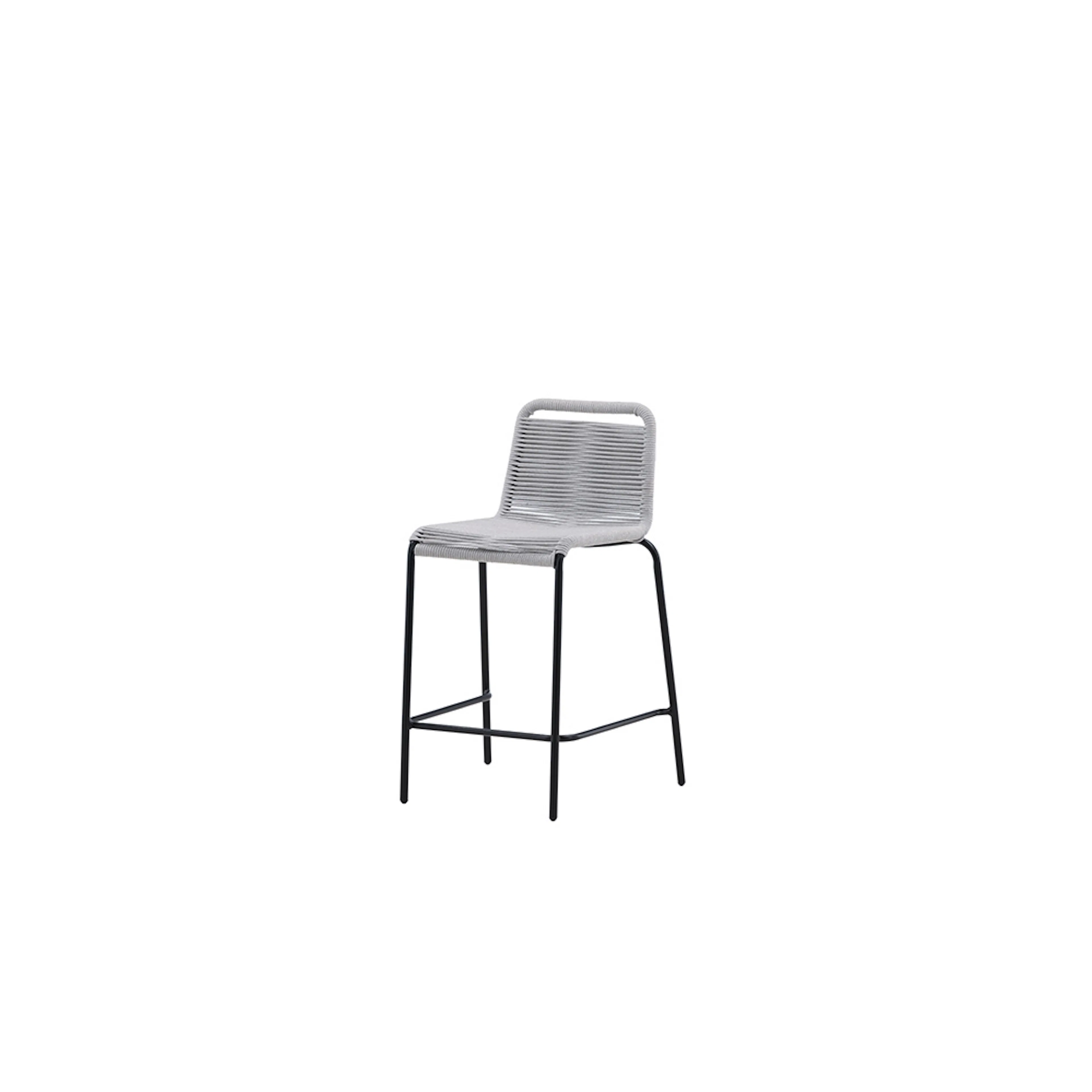Lindos Barchair Steel - Black / Svart/Ljusgrå