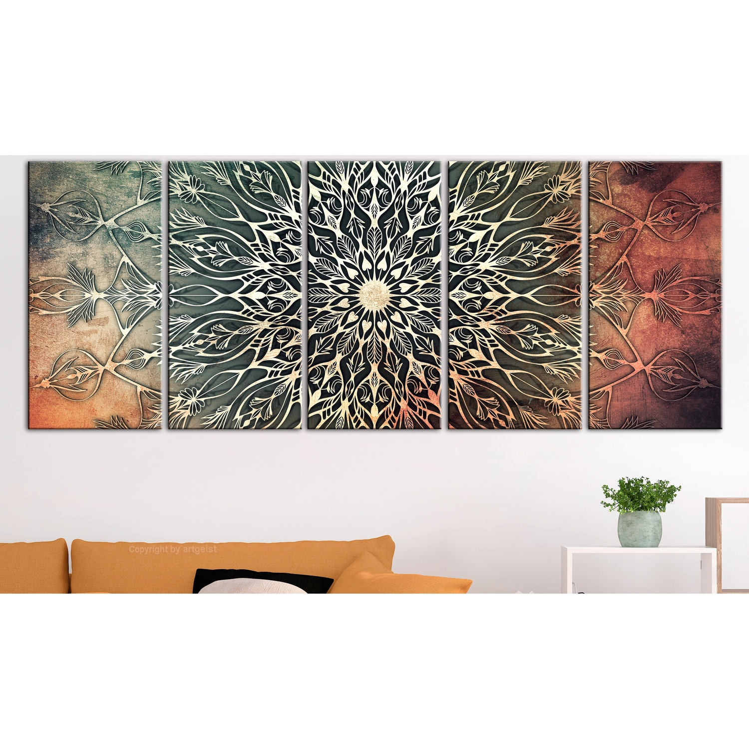 Tavla Arkiio Center Narrow Green 5 delar