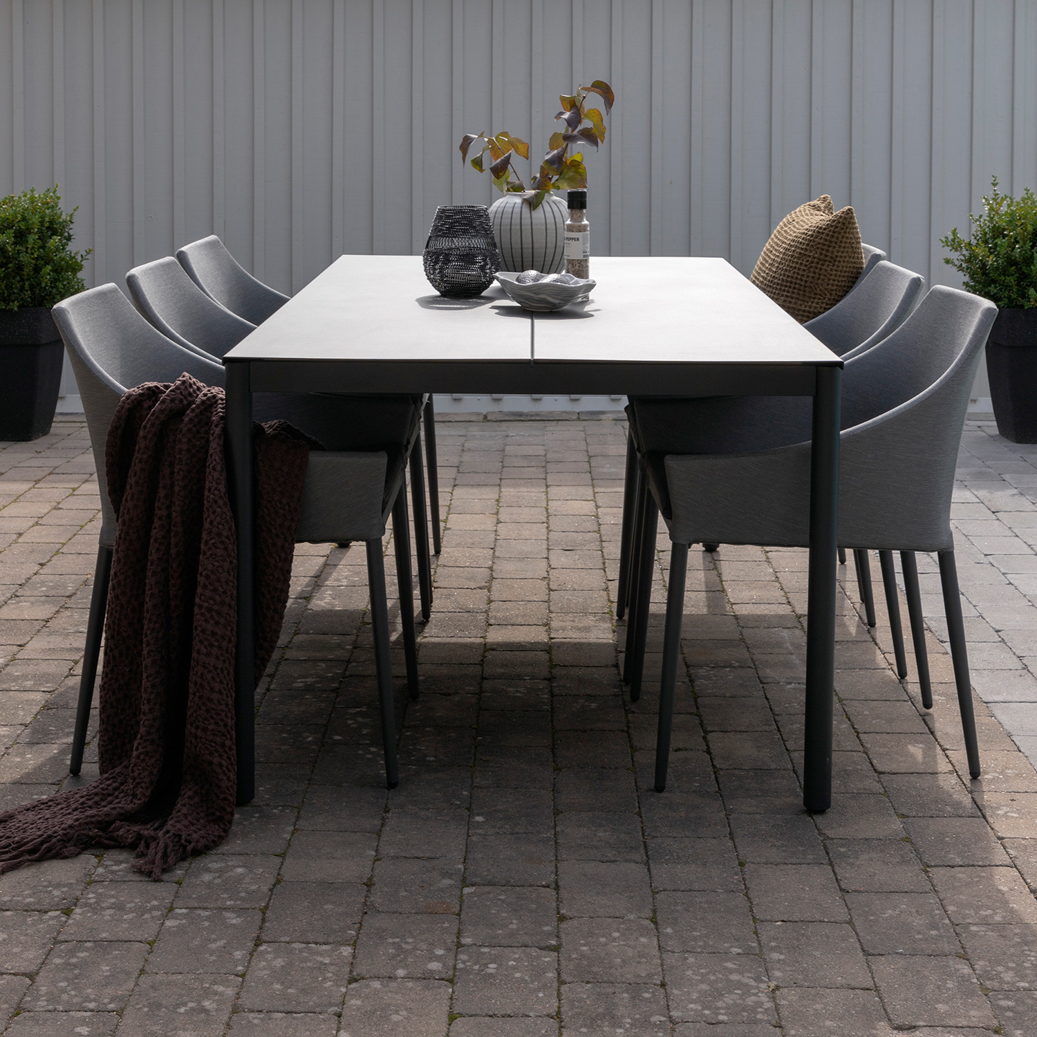 Matgrupp Utomhus Venture Home Modena 200x100 cm med 6 Spoga Trädgårdsstolar