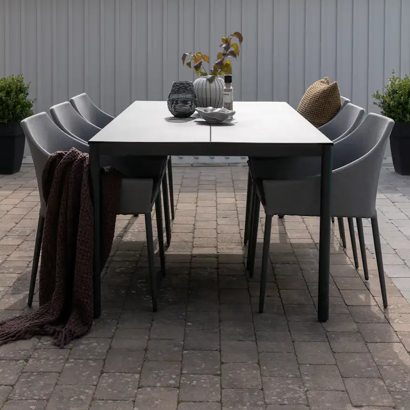 Matgrupp Utomhus Venture Home Modena 200x100 cm med 6 Spoga Trädgårdsstolar