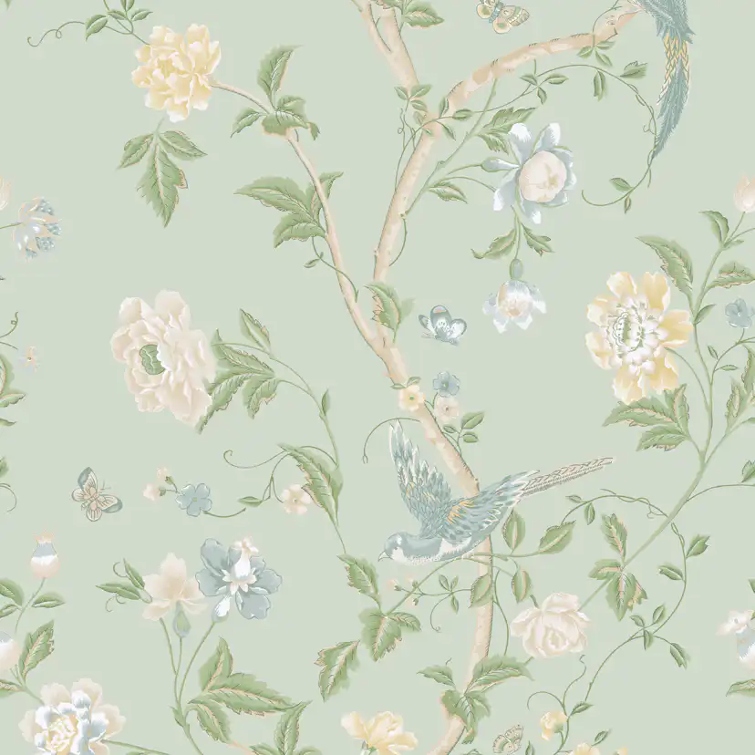 Tapet Laura Ashley Summer Palace Eau De Nil 121407